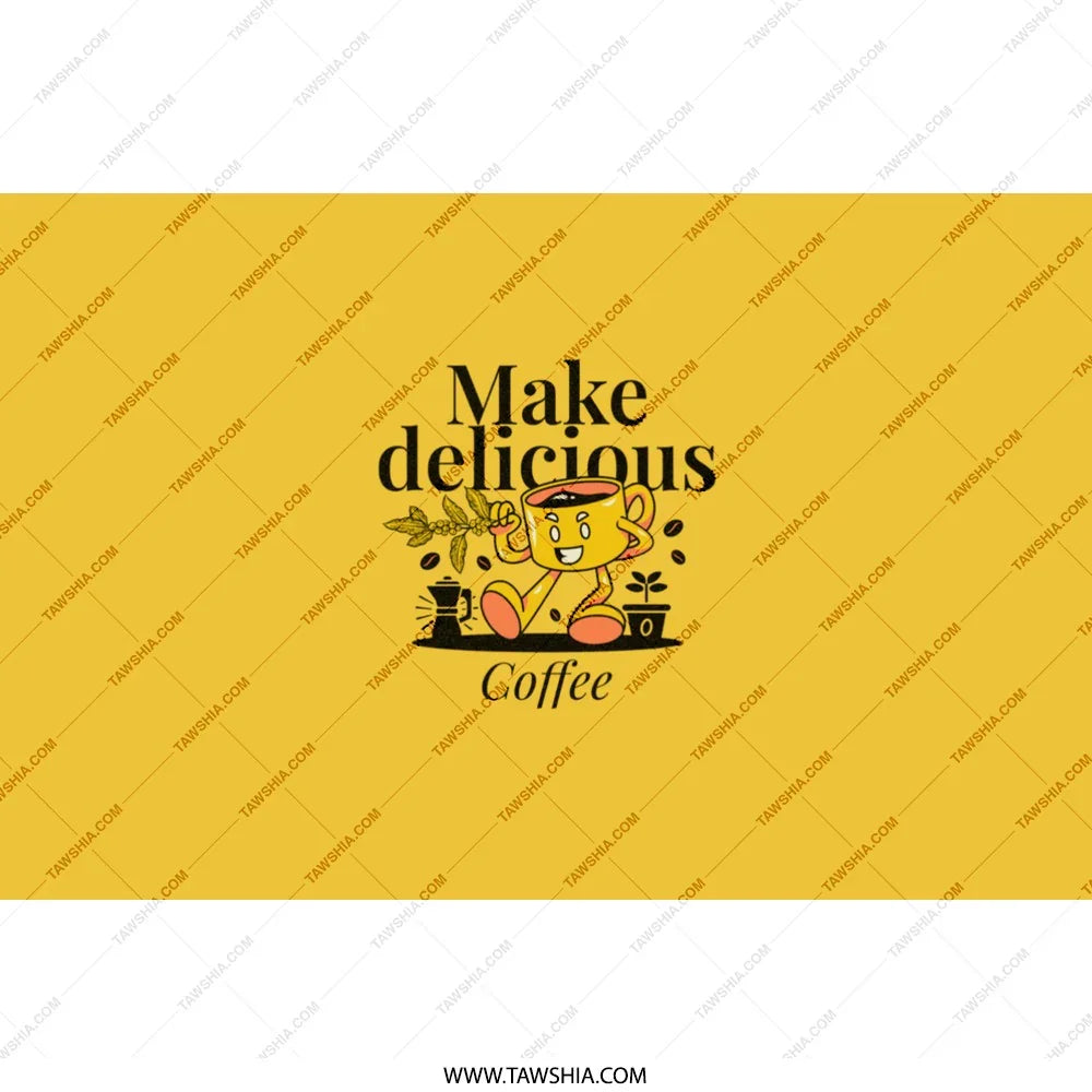 Make Delicious Coffee Graphic Print Poster product