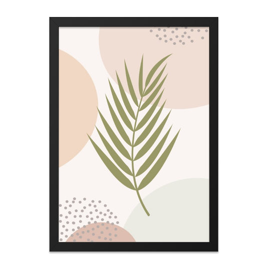 Abstract Palm Leaf Wall Art, Boho Botanical Print, Modern Tropical Decor, Minimalist Artwork, Earth Tone Poster, Nature Inspired - Tawshia