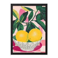 Lemon Still Life Wall Art, Citrus Art Print, Kitchen Decor, Fruit Artwork, Modern Home Decor, Bright Wall Decor, Botanical Art - Tawshia