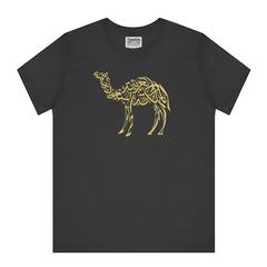 Stylish Camel Design Printed Black T-shirt Product