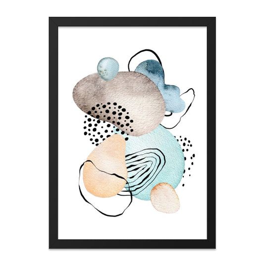 Abstract Watercolor Wall Art, Modern Geometric Print, Scandinavian Decor, Boho Art Print, Minimalist Home Decor - Tawshia