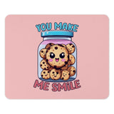 You Make Me Smile Mouse Pad, Cute Cookie Jar, Kawaii Desk Decor, Positive Vibes, Unique Office Gift, Smiling Cookies - Tawshia