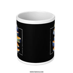 Vibrant Black Mug with Colorful Butterfly Design product