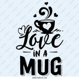 Love in a Mug Pinback Button, Coffee Lover, Cute Button, Gift Idea, Drink Lover, Badge, Coffee Heart, Mug Design, Fun Button - Tawshia
