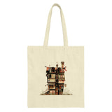 Quirky House Tote Bag, Unique Home Design, Cute Building Art, Everyday Tote, Shopper Bag, Gift Idea - Tawshia