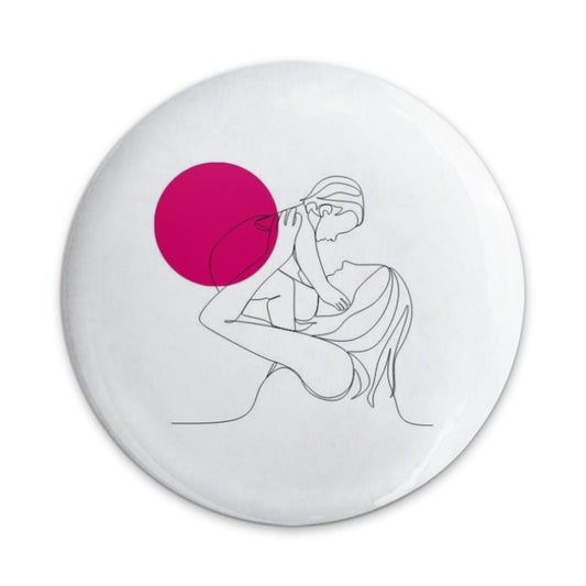 Mother and Child Art Pinback Button, Minimalist Mom and Baby, Motherhood Line Art, Gift for New Mom, Cute Aesthetic Pinback Button - Tawshia