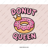 Donut Queen Mouse Pad, Cute Kawaii Gaming Desk Mat, Funny Desk Decor, Girly Office Accessories, Sweet Treat Desk Pad, Pastel Pink Desk - Tawshia
