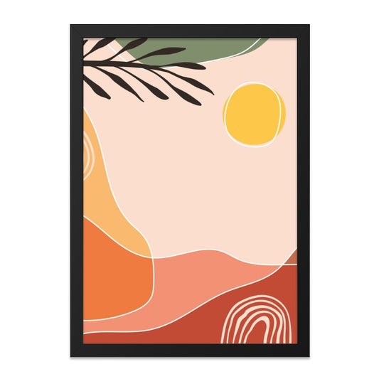 Abstract Art Print, Minimalist Wall Art, Boho Home Decor, Modern Art, Living Room Art, Botanical Print, Wall Decor, Framed Art (139) - Tawshia