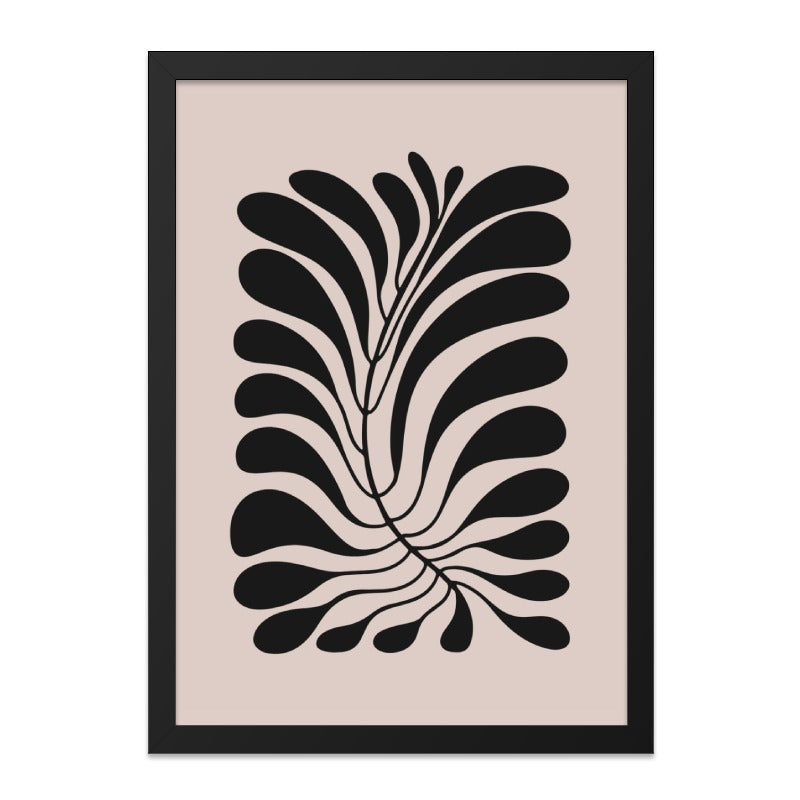 Abstract Leaves Wall Art, Botanical Print, Modern Home Decor, Minimalist Wall Decor, Contemporary Art, Housewarming Gift, Framed Art - Tawshia