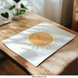 Sunshine Photographic Print, Happy Sun Art, Nursery Decor, Kids Room Art, Smiling Sun Print, Cute Wall Art, Sun Illustration Print - Tawshia