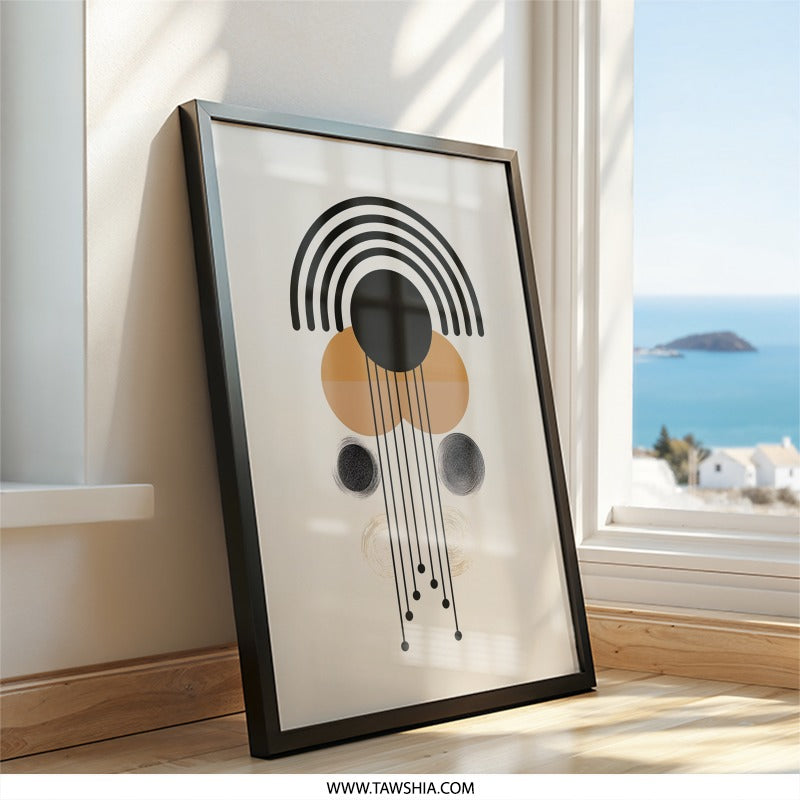 Abstract Wall Art, Geometric Print, Minimalist Decor, Modern Art Print, Scandinavian Wall Art, Living Room Art, Office Wall Decor - Tawshia