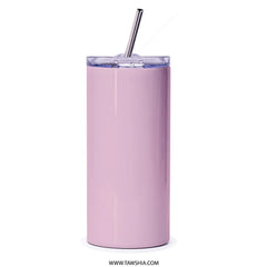 Pink Travel Tumbler with Reusable Straw product