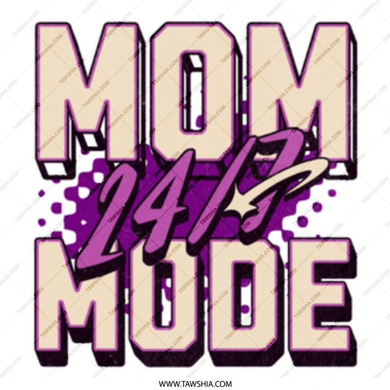 Stylish Graphic Mom 24/7 Mode Shirt Product