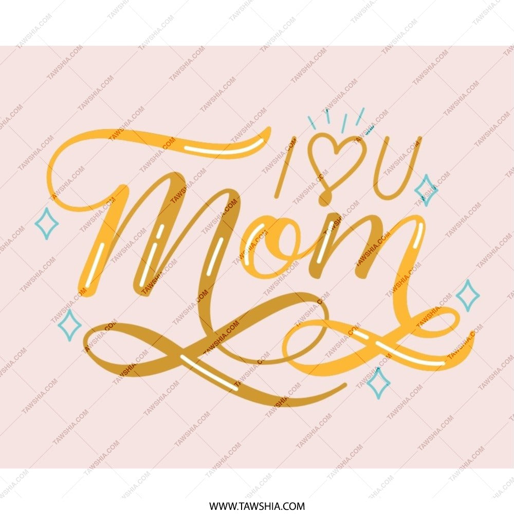 I Love You Mom Mouse Pad, Mother's Day Gift, Cute Heart Mousepad, Office Desk Decor, Mom Birthday Gift, Personalized Mouse Pad - Tawshia