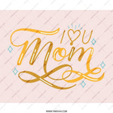 I Love You Mom Mouse Pad, Mother's Day Gift, Cute Heart Mousepad, Office Desk Decor, Mom Birthday Gift, Personalized Mouse Pad - Tawshia