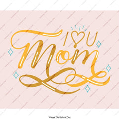 I Love You Mom Mouse Pad, Mother's Day Gift, Cute Heart Mousepad, Office Desk Decor, Mom Birthday Gift, Personalized Mouse Pad - Tawshia