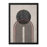 Modern Geometric Wall Art, Abstract Circle Print, Contemporary Arch Wall Decor, Minimalist Art Print, Boho Home Decor, Framed Wall Art - Tawshia