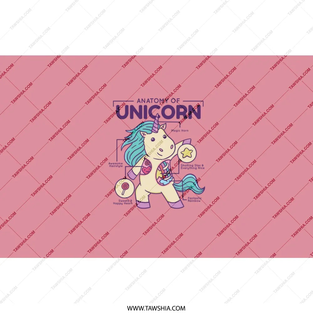 Cute Colorful Cartoon Unicorn Illustration product