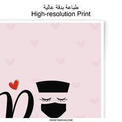 RN Nurse Photographic Prints, Cute Heart Art, Medical Decor, Nurse Week Gift, Healthcare Artwork, Nurse Graduation Decor, Gift for Nurses - Tawshia