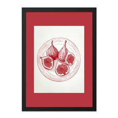 Figs Wall Art, Botanical Illustration, Fruit Print, Kitchen Decor, Modern Wall Decor, Home Decor, Dining Room Art - Tawshia
