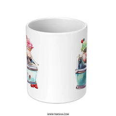 Ice Cream Machine Mug, Retro Style Mug, Dessert Lover Gift, Unique Kitchen Decor, Novelty Mug, Gift Idea - Tawshia