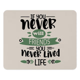 Friends Life Mouse Pad, Best Friends Quote, Friendship Gift, Desk Accessories, Motivational Mousepad, Inspirational Decor - Tawshia