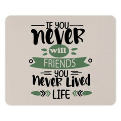 Friends Life Mouse Pad, Best Friends Quote, Friendship Gift, Desk Accessories, Motivational Mousepad, Inspirational Decor - Tawshia