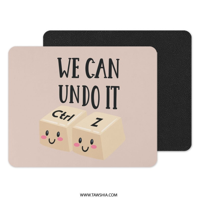 Ctrl Z Mouse Pad, Undo It Mousepad, Funny Mouse Pad, Office Mouse Pad, Keyboard Keys Mousepad, Computer Lover Gift, Cute Mouse Pad - Tawshia