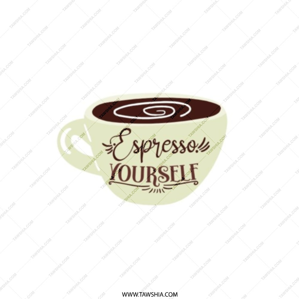 Espresso Yourself Pocket Mirror, Coffee Lover Gift, Unique Pocket Mirror, Inspirational Pocket Mirror, Cute Compact Mirror - Tawshia