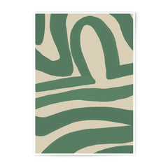 Abstract Lines Photographic Print, Green and Beige, Modern Wall Art, Home Decor, Minimalist Art, Trendy Print, Unique Design, Wall Decor - Tawshia