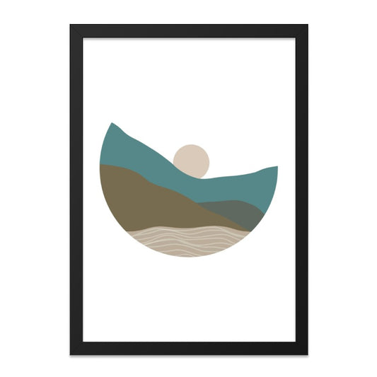 Minimalist Mountain Wall Art, Abstract Landscape Print, Boho Mountain Art, Modern Wall Decor, Home Decor Wall Art - Tawshia