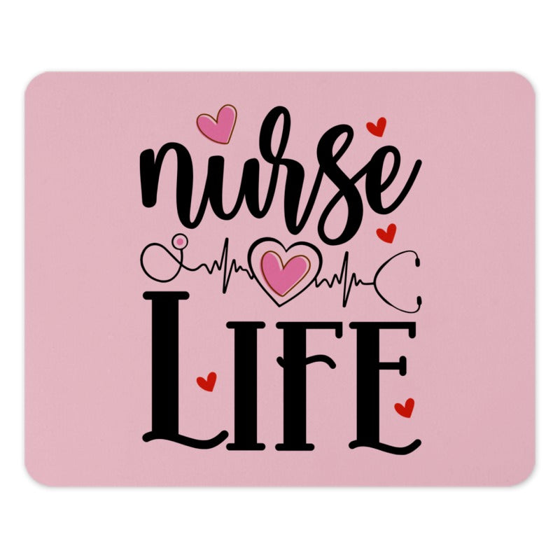 Nurse Life Mouse Pad, Gift for Nurse, Nursing Student Gift, Medical Mousepad, Heart Stethoscope Mouse Pad, Healthcare Worker Gift - Tawshia
