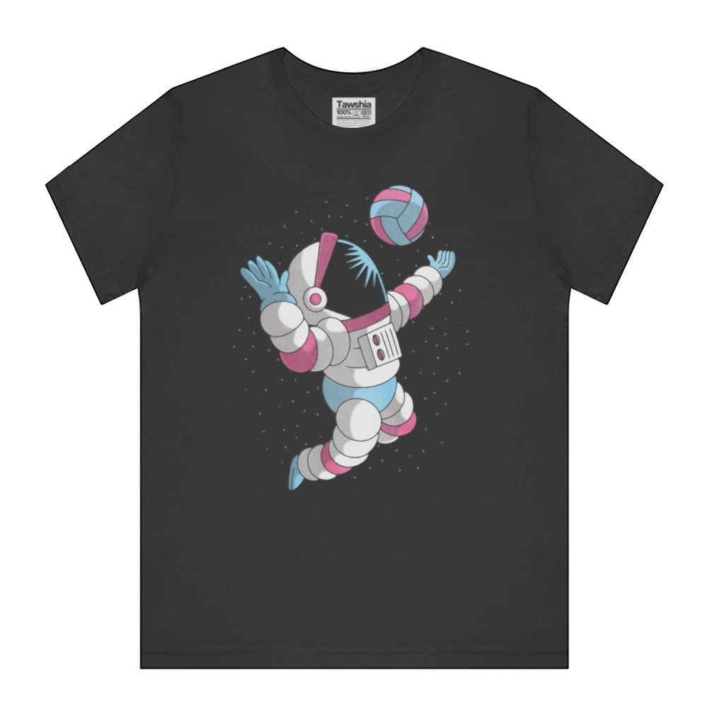 Volleyball Playing Astronaut Graphic Tee Shirt product type