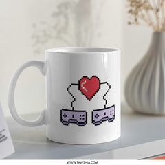Retro Gamer Heart Pixel Art Design Mug product
