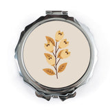 Floral Pocket Mirror, Cute Flower Mirror, Small Makeup Mirror, Travel Mirror, Aesthetic Mirror, Botanical Pocket Mirror, Trendy Gift - Tawshia