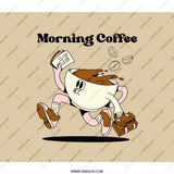 Morning Coffee Character Backpack, Cute Cartoon Coffee, Funny Backpack, Coffee Lover Gift, Unique Backpack, Trendy Bag, School Backpack - Tawshia