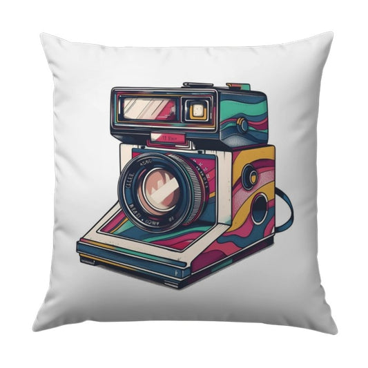 Retro Camera Pillow, Vintage Camera Art, Colorful Photography Pillow, Cool Room Decor, Throw Pillow, Accent Pillow, Decorative Pillow - Tawshia
