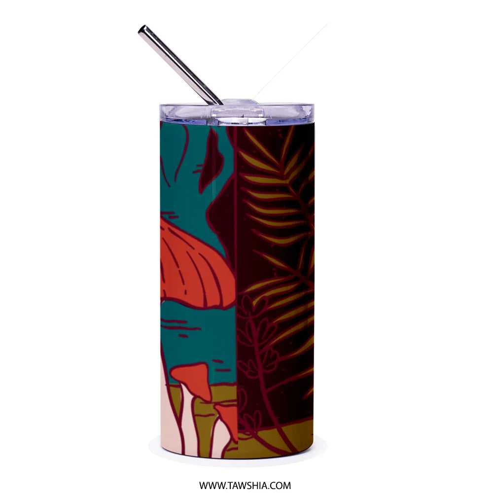 Colorful Tropical Leaf Design Vacuum Insulated Tumbler product