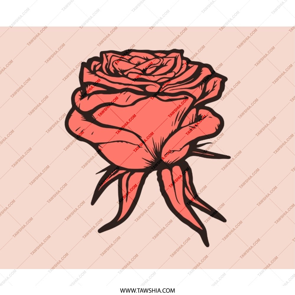 Rose Mouse Pad, Floral Desk Decor, Pink Computer Mat, Flower Mousepad, Aesthetic Workspace Gift, Botanical Art, Unique Office Accessory - Tawshia
