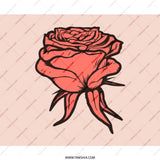 Rose Mouse Pad, Floral Desk Decor, Pink Computer Mat, Flower Mousepad, Aesthetic Workspace Gift, Botanical Art, Unique Office Accessory - Tawshia