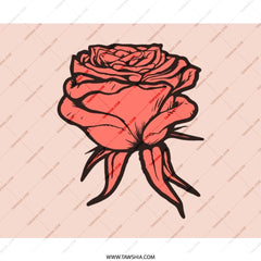 Rose Mouse Pad, Floral Desk Decor, Pink Computer Mat, Flower Mousepad, Aesthetic Workspace Gift, Botanical Art, Unique Office Accessory - Tawshia