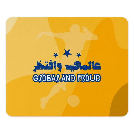 Global and Proud MousePad, Arabic Script Design, Football Fan Gift, Soccer Player, World Cup, Unique Desk Accessory, Home Office Decor - Tawshia
