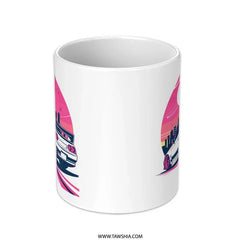Skyline R33 Mug, JDM Mug, Car Enthusiast Mug, Japanese Car Mug, Vaporwave Mug, Cityscape Mug, Racing Mug - Tawshia