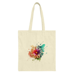 Watercolor Flower Tote Bag, Floral Art Tote, Colorful Blossom Bag, Trendy Handbag, Unique Design Tote, Everyday Tote Bag, Gift Idea - Tawshia