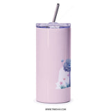 Floral Tumbler, Flower Garden Tumbler, Artistic Tumbler, Pastel Flower Tumbler, Whimsical Tumbler, Cute Tumbler, Drinkware, Gift Idea - Tawshia