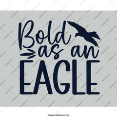 Bold As An Eagle Mouse Pad, Inspirational Quote Mousepad, Bird of Prey, Motivational Office Decor, Unique Gift Idea, Eagle Lover Gift - Tawshia