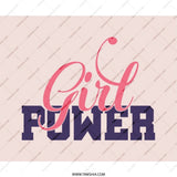 Girl Power Mouse Pad, Feminist Desk Decor, Motivational Office Gift, Women Empowerment, Computer Accessory, Pink and Navy, Chic Workspace - Tawshia