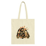 Floral Car Tote Bag, Cute Vehicle Bag, Stylish Everyday Tote, Unique Gift Idea, Trendy Tote Bag for Women, Quirky Car Design, Nature Lover - Tawshia