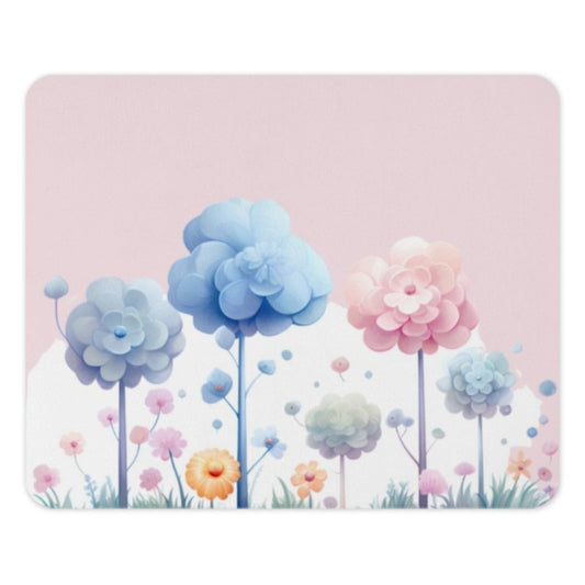 Floral MousePad, Watercolor Flowers, Pastel Colors, Botanical Desk Decor, Cute Computer Accessory, Girly Mouse Pad, Artistic Office - Tawshia