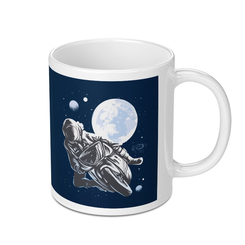 Moonlit Motorcycle Rider Art Coffee Mug product type